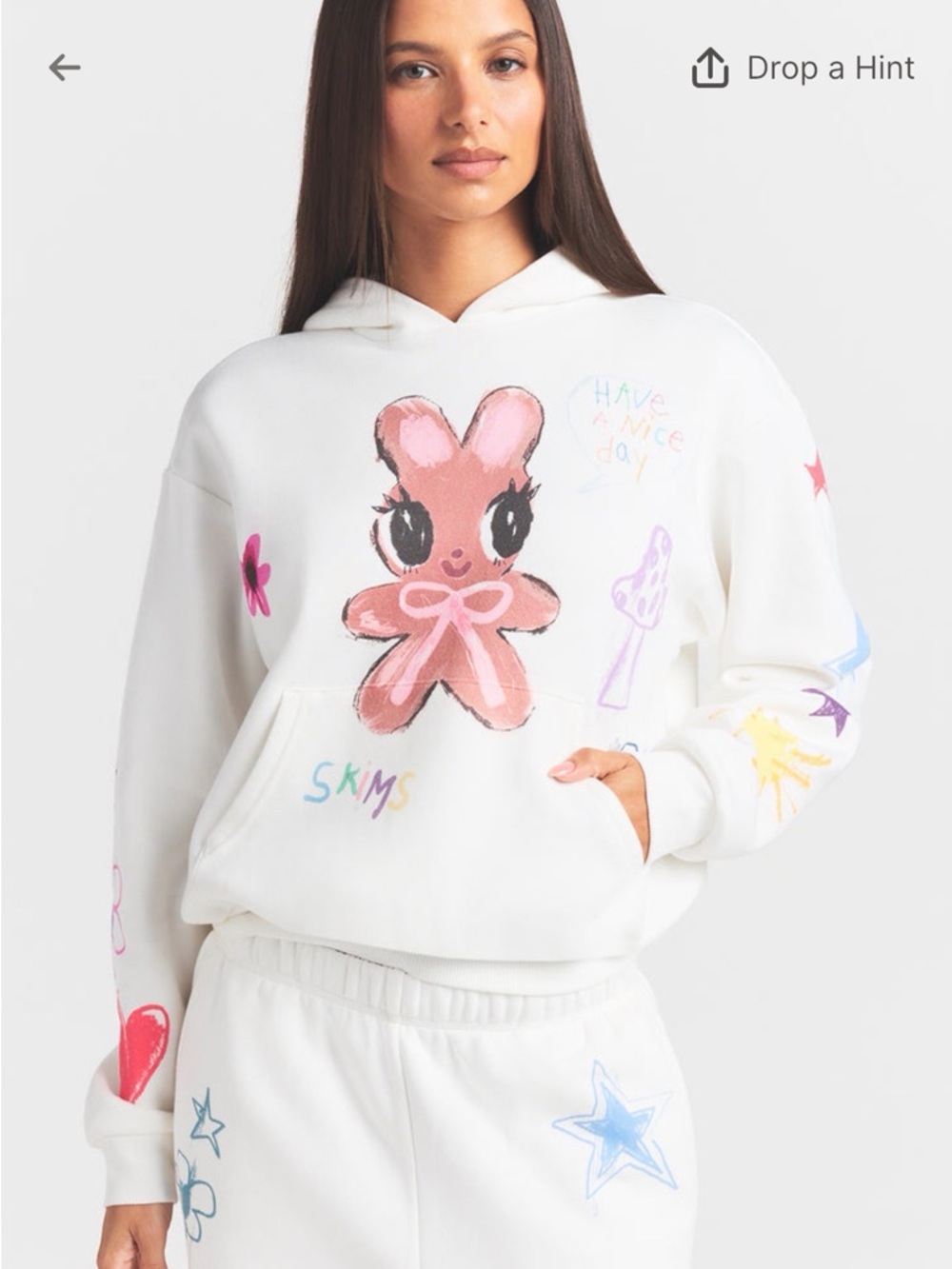 NWT Size Small - Skims Cotton Fleece Hoodie collab with iScreamColour